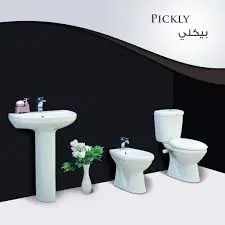 طقم حمام بيكلي من بليزا ابيض بدون بيدية
حوض 60سم + عمود + قاعدة فرنجي كاملة