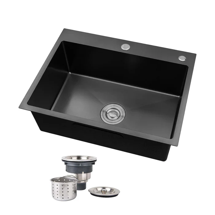  حوض مطبخ هاند ميد استانلس ستيل
 مقاس 45 × 60 سم