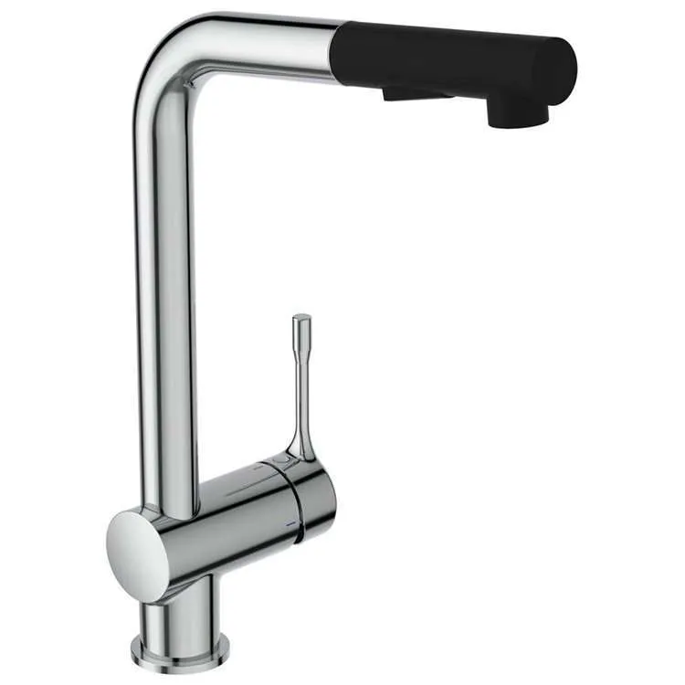 خلاط مطبخ شداد ايديال ستاندرد سيرالوك BC 178 AA كروم سماعة 2 نظام اسود
