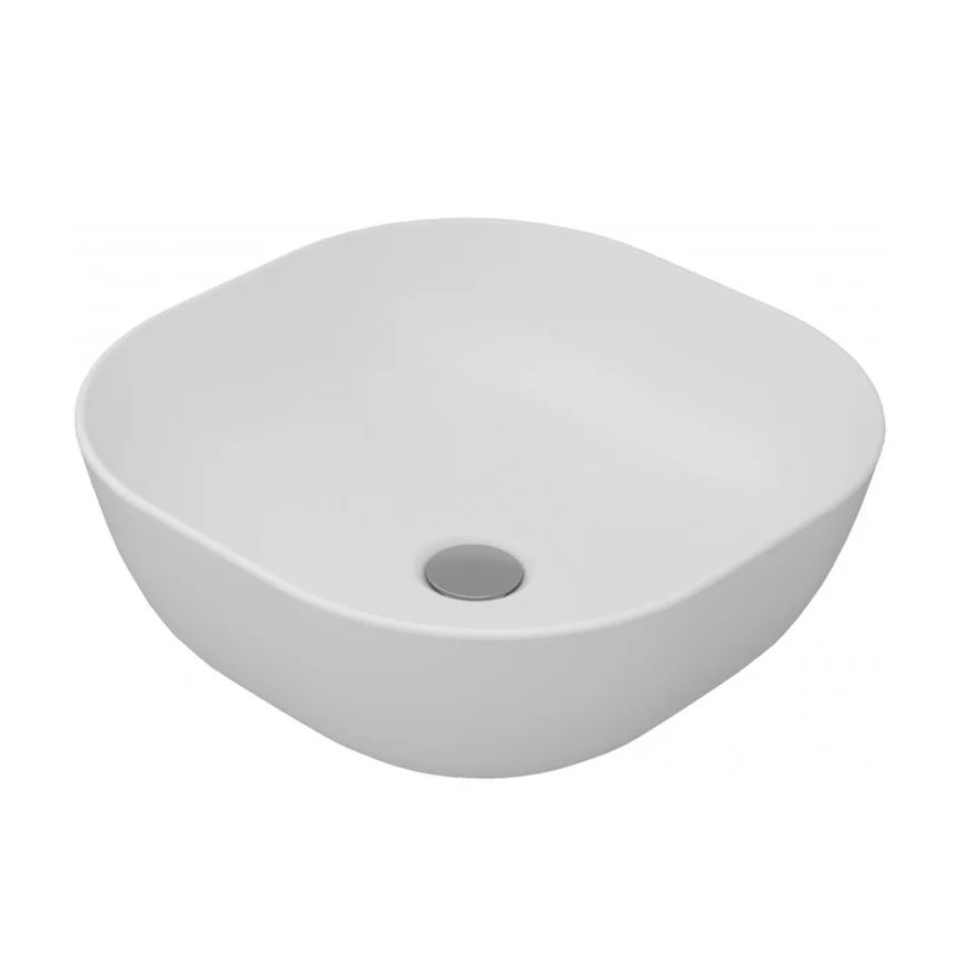 حوض فوق الرخامة ابولو مربع 42 سم اللون ابيض من سانى بيور
